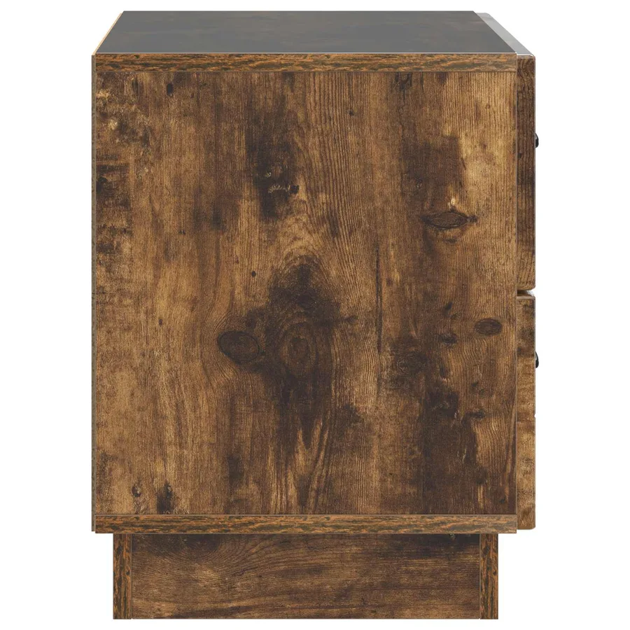 Cabinet de chevet avec tiroir Chêne fumé 62 x 34,5 x 44,5 cm - 6