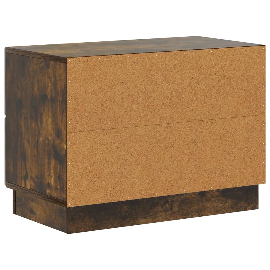 Cabinet de chevet avec tiroir Chêne fumé 62 x 34,5 x 44,5 cm - 7