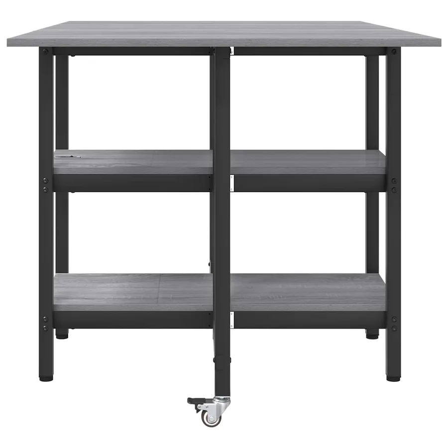 Table à dîner 122 x 80 x 76,5 cm Bois d'ingénierie Sonoma gris - 6
