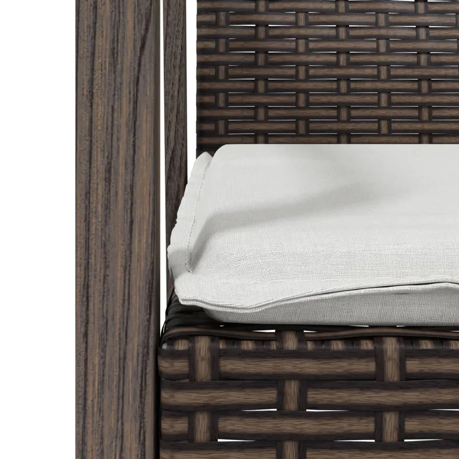 Chaises de jardin coussins lot de 2 marron 56,5x57x83 cm rotin - 7