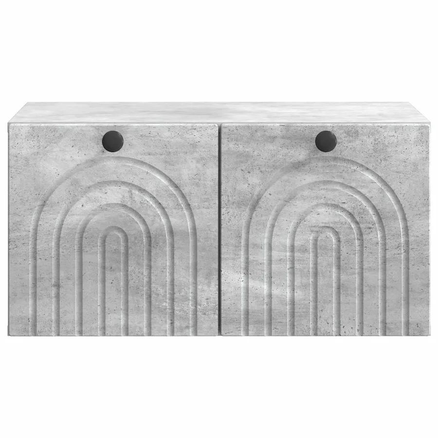Meuble TV mural Gris béton 59,5 x 41 x 30 cm Bois d'ingénierie - 6