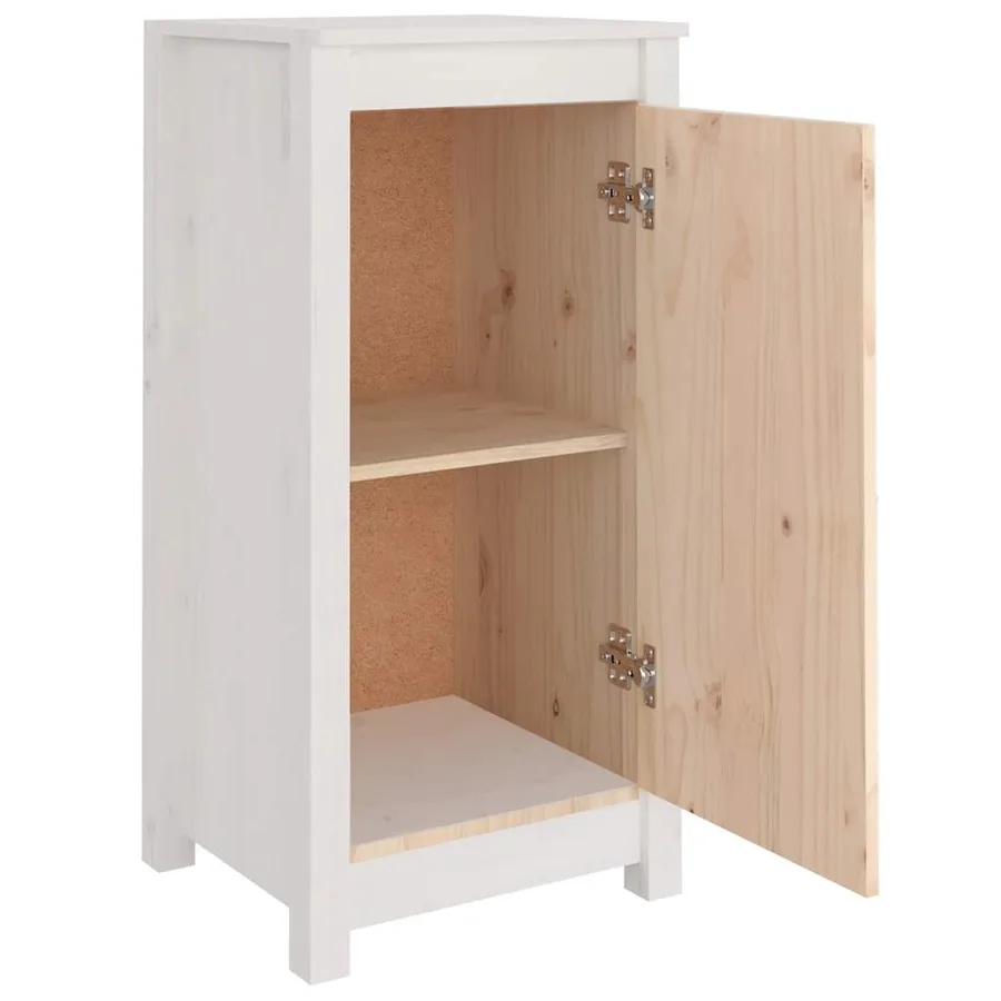 Buffets 2 pcs blanc 39x35x80 cm bois massif de pin - 5