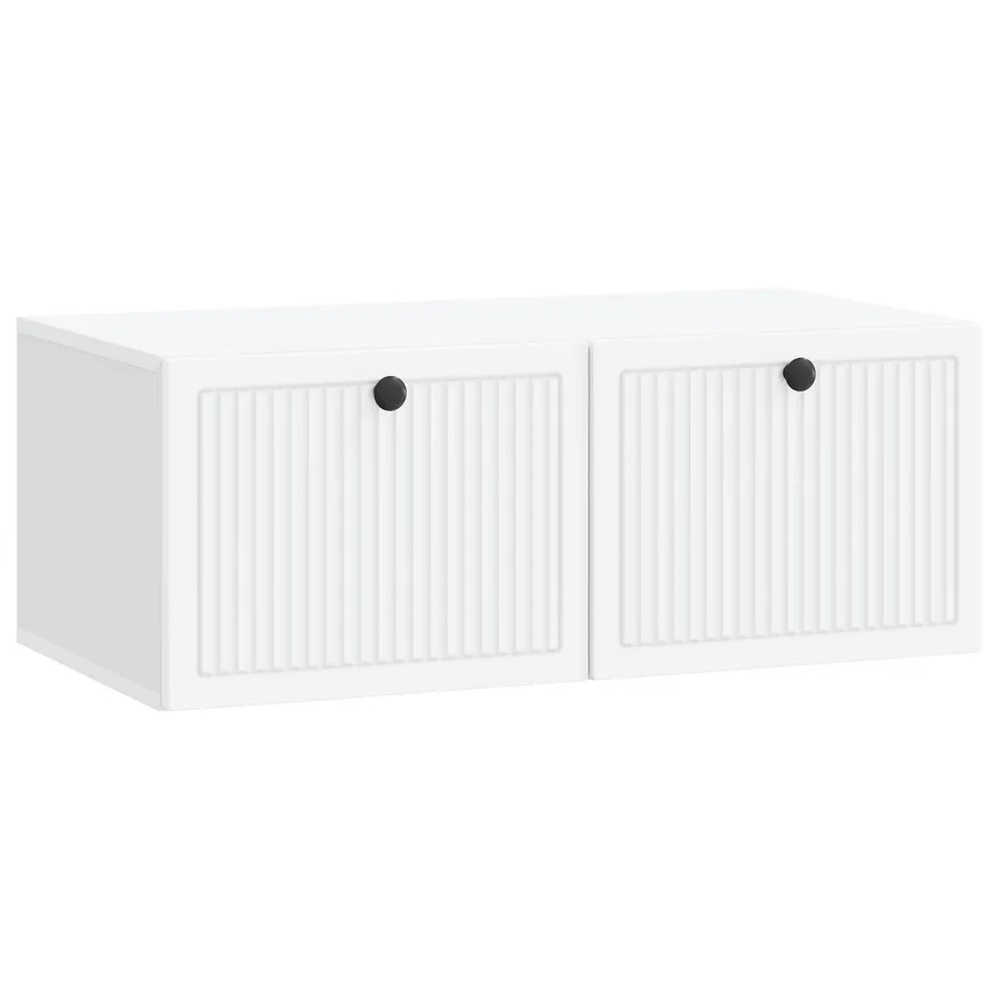 Meuble TV mural Blanc 78,5 x 41 x 30 cm Bois d'ingénierie - 2