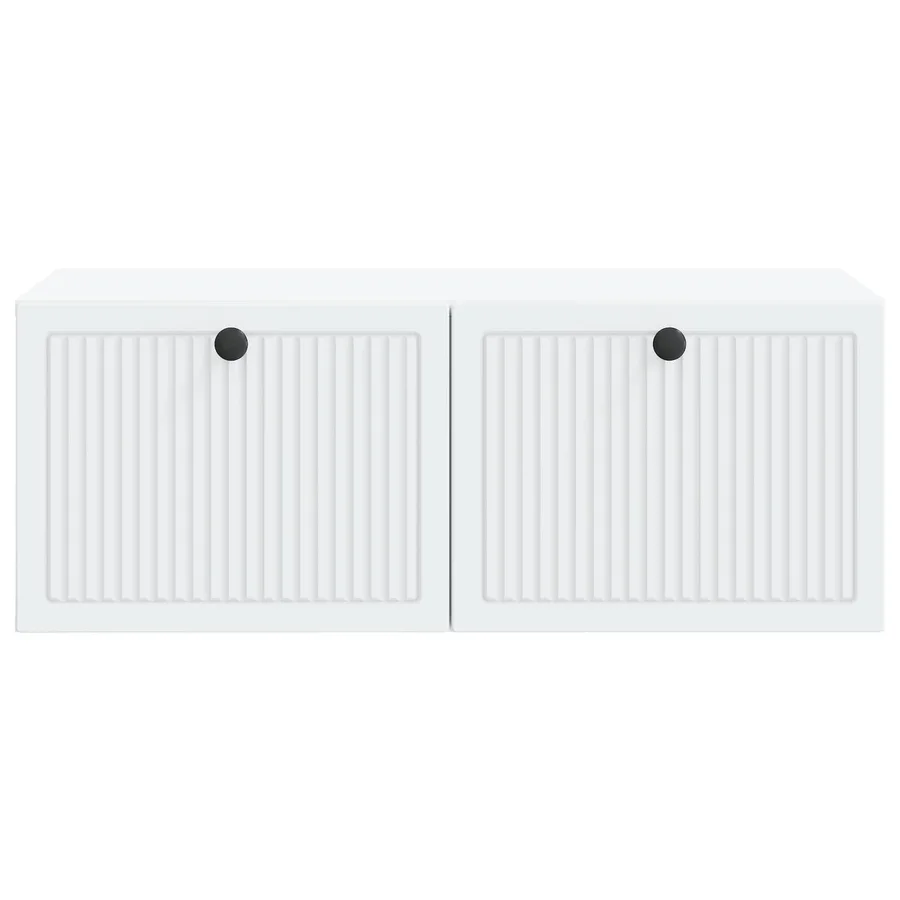 Meuble TV mural Blanc 78,5 x 41 x 30 cm Bois d'ingénierie - 6