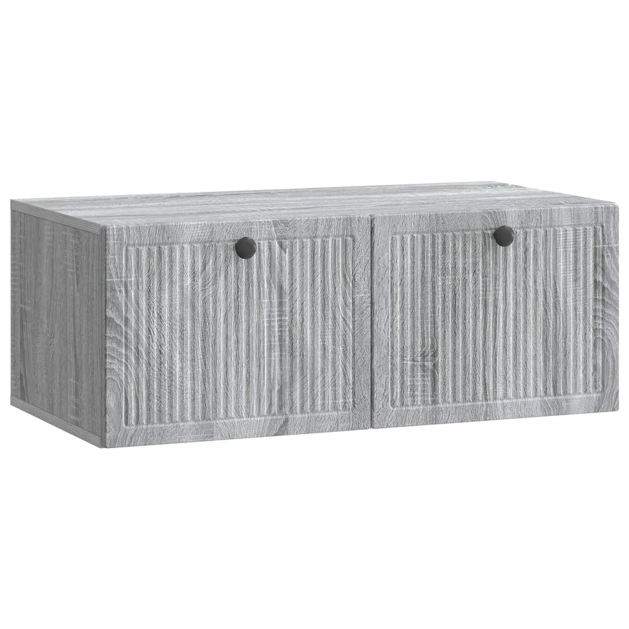 Meuble TV mural Sonoma gris 78,5 x 41 x 30 cm Bois d'ingénierie - 2