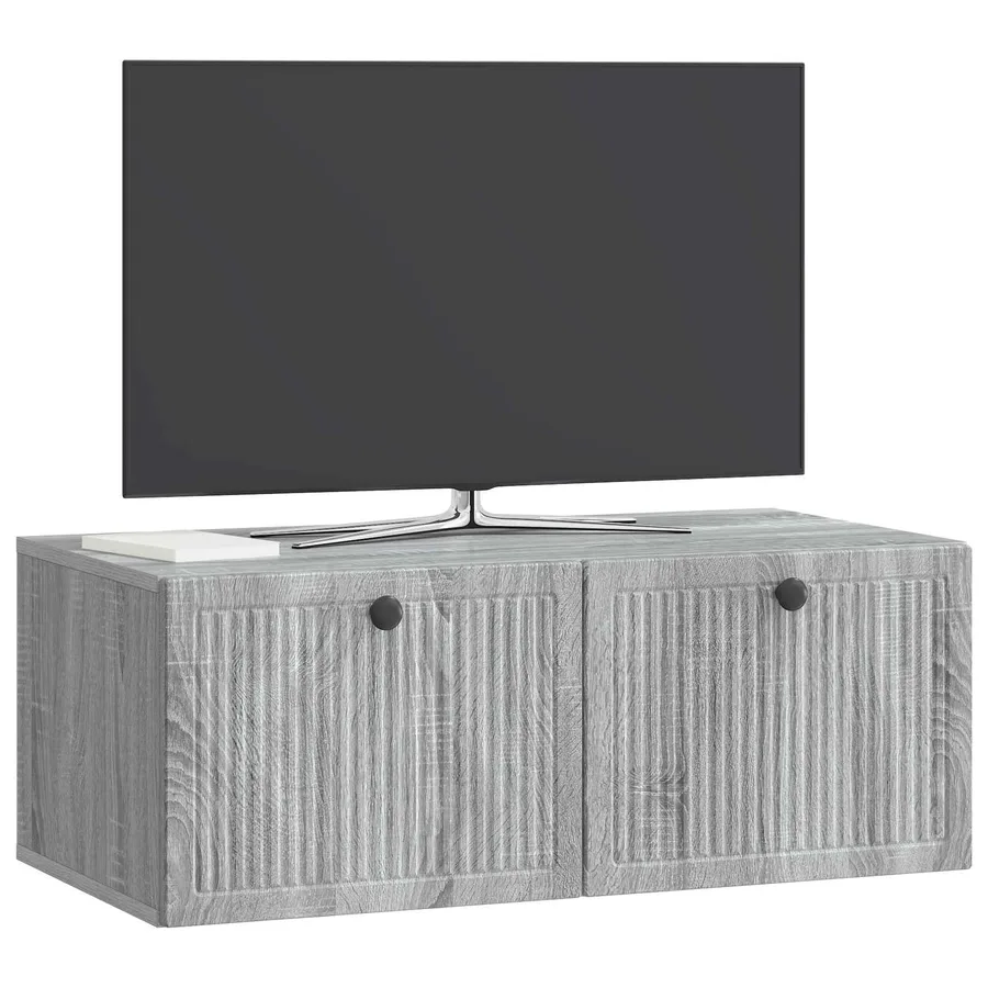 Meuble TV mural Sonoma gris 78,5 x 41 x 30 cm Bois d'ingénierie - 3