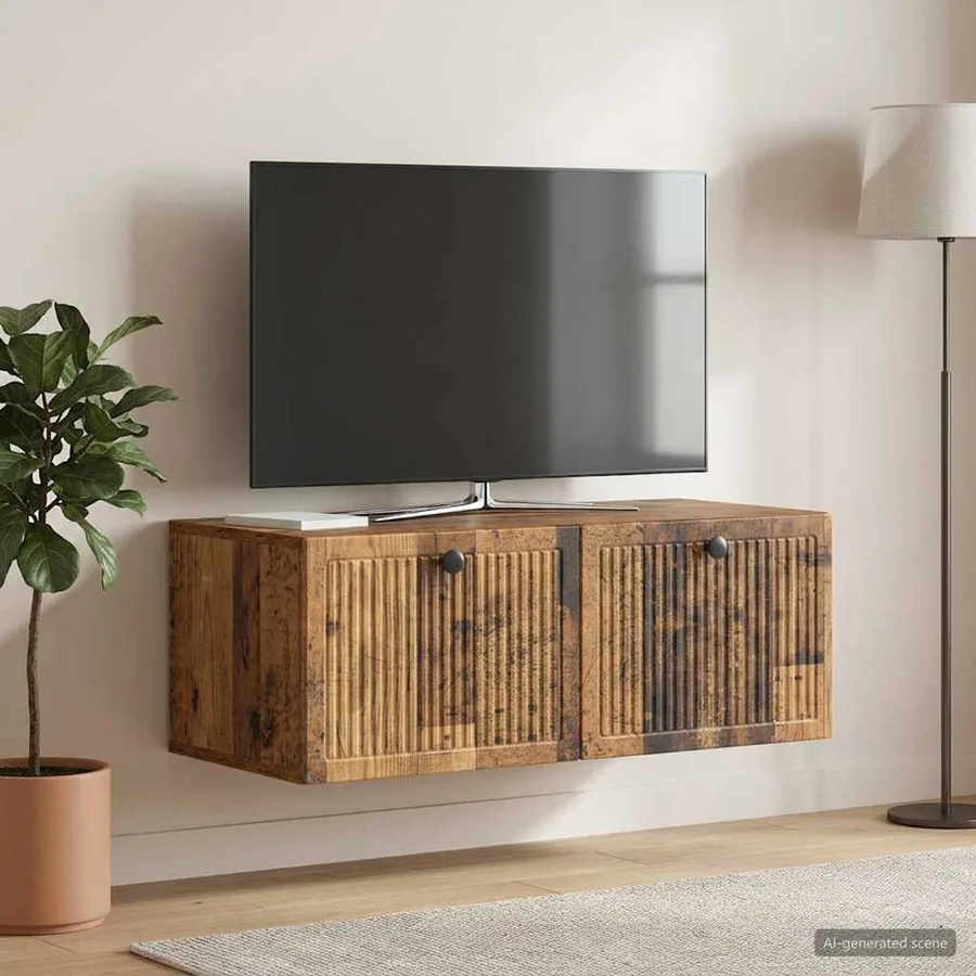 Meuble TV mural Bois ancien 78,5 x 41 x 30 cm Bois d'ingénierie - 4