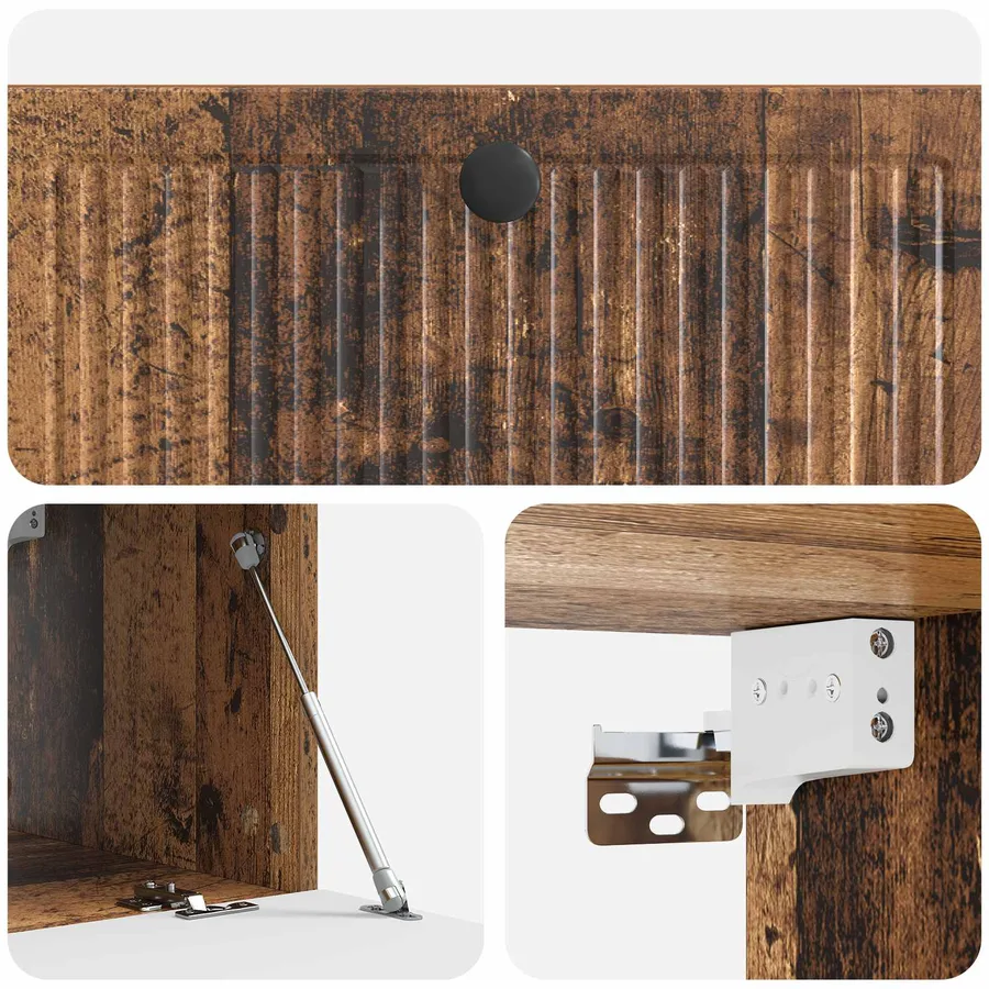 Meuble TV mural Bois ancien 78,5 x 41 x 30 cm Bois d'ingénierie - 9
