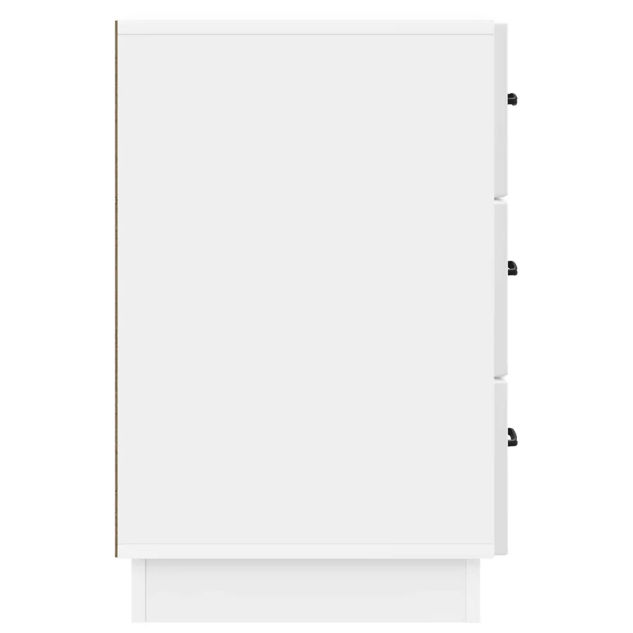 Cabinet de chevet avec tiroir Blanc brillant 43 x 41 x 63,5 cm - 6