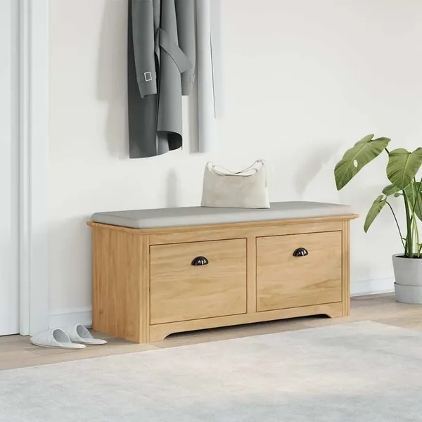 Banc de couloir avec tiroir BODO Marron miel 118 x 40 x 50 cm