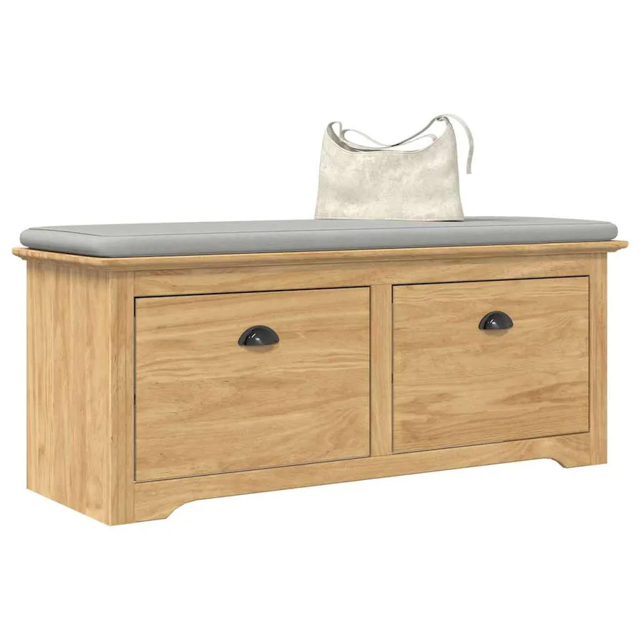 Banc de couloir avec tiroir BODO Marron miel 118 x 40 x 50 cm - 3