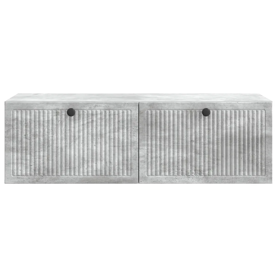 Meuble TV mural Gris béton 98 x 41 x 30 cm Bois d'ingénierie - 6