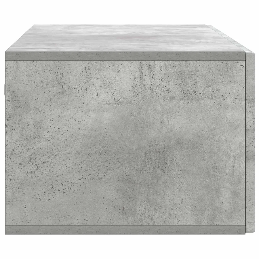 Meuble TV mural Gris béton 98 x 41 x 30 cm Bois d'ingénierie - 7