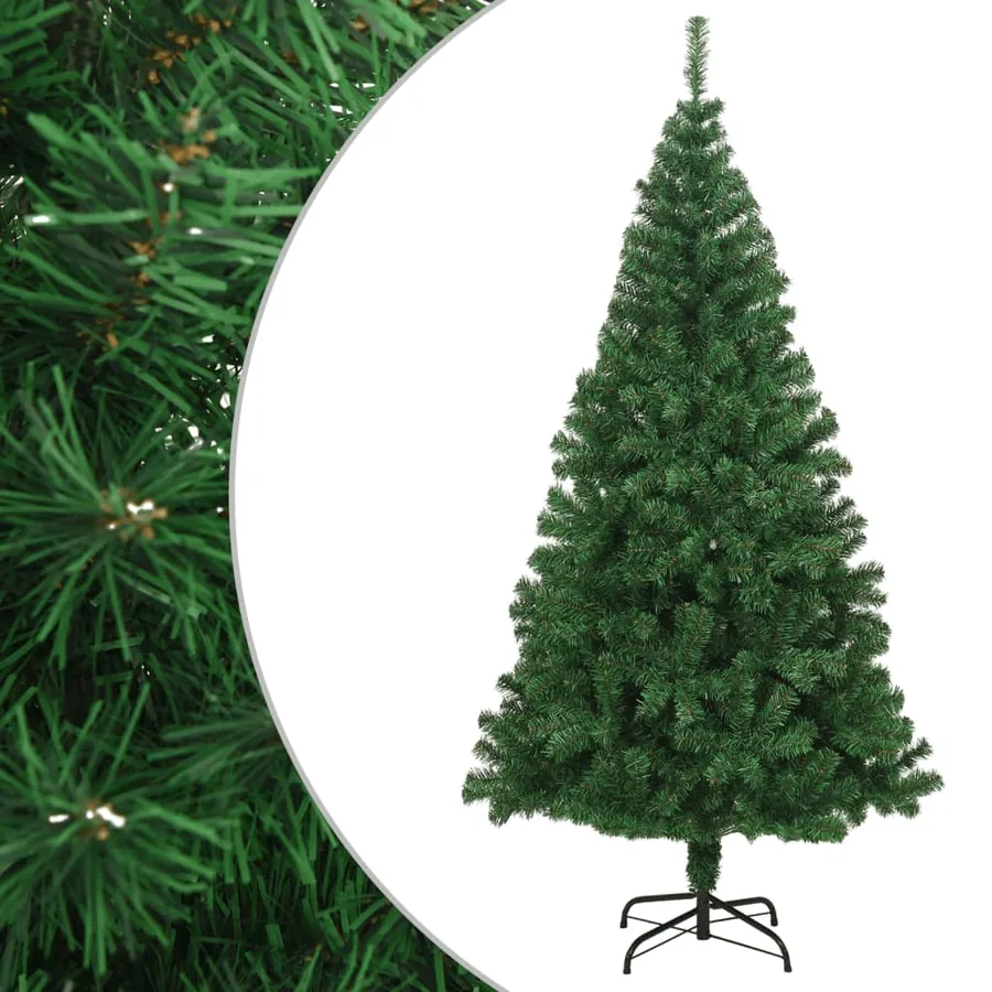 Arbre de Noël artificiel avec branches épaisses vert 240 cm PVC