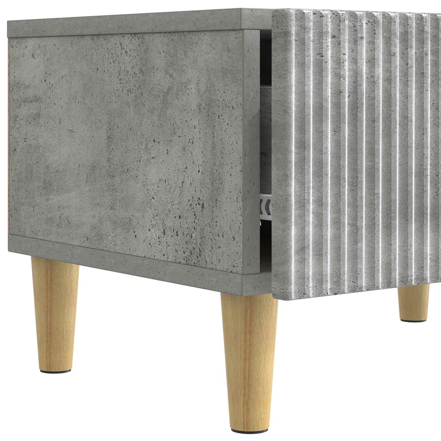 Meuble TV Gris béton 147 x 34,5 x 30 cm Bois d'ingénierie - 9