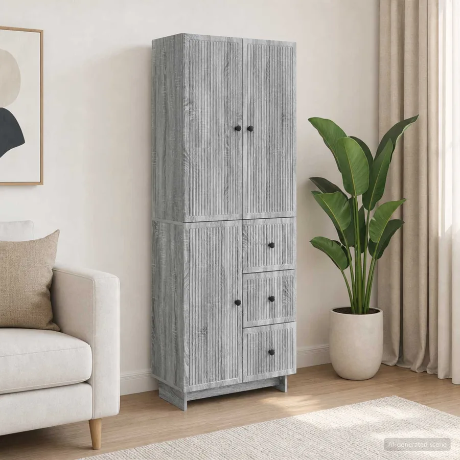 Ensemble de Meubles 2 pcs 66 x 34,5 x 90 cm Bois d'ingénierie - 4