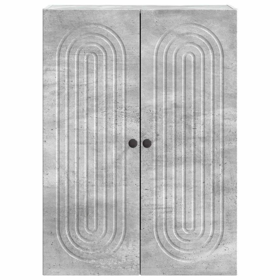 Armoire Murale Gris béton 66 x 34,5 x 90 cm Bois d'ingénierie - 4