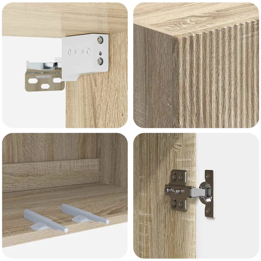 Armoire Murale Chêne Sonoma 66 x 34,5 x 90 cm Bois d'ingénierie - 7