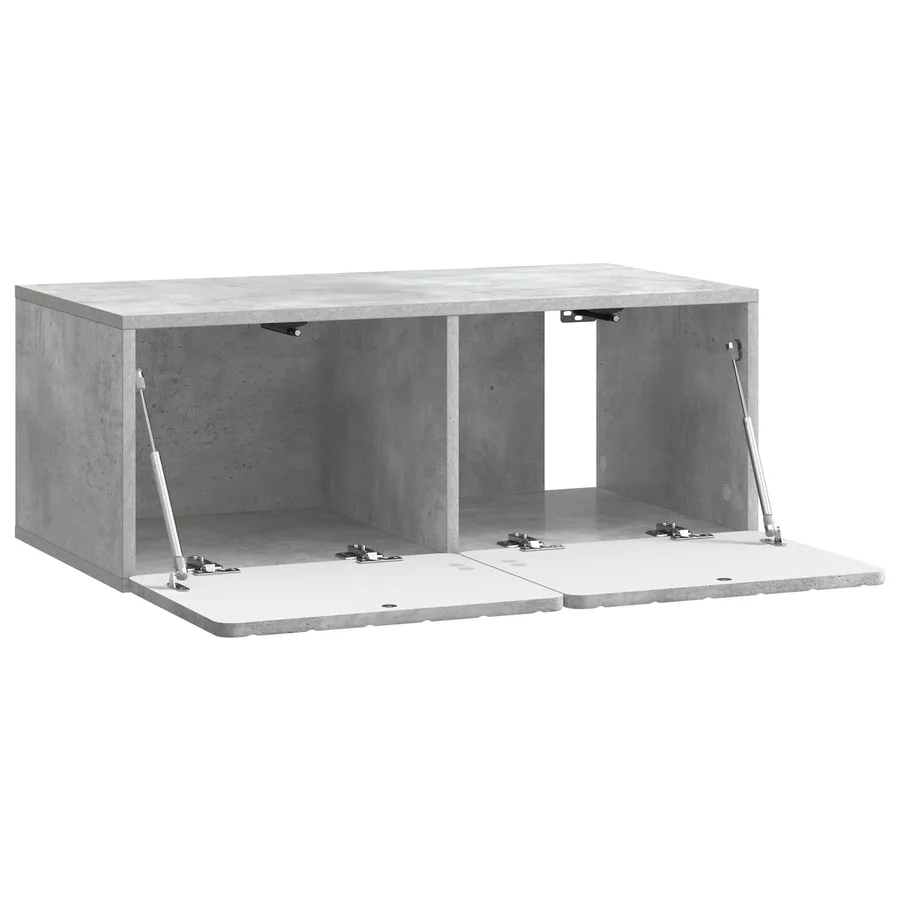 Meuble TV mural 78,5 x 41 x 30 cm Gris béton Bois d'ingénierie - 5