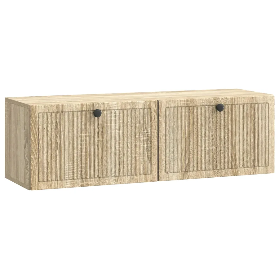Meuble TV mural Chêne Sonoma 98 x 31 x 30 cm Bois d'ingénierie - 2