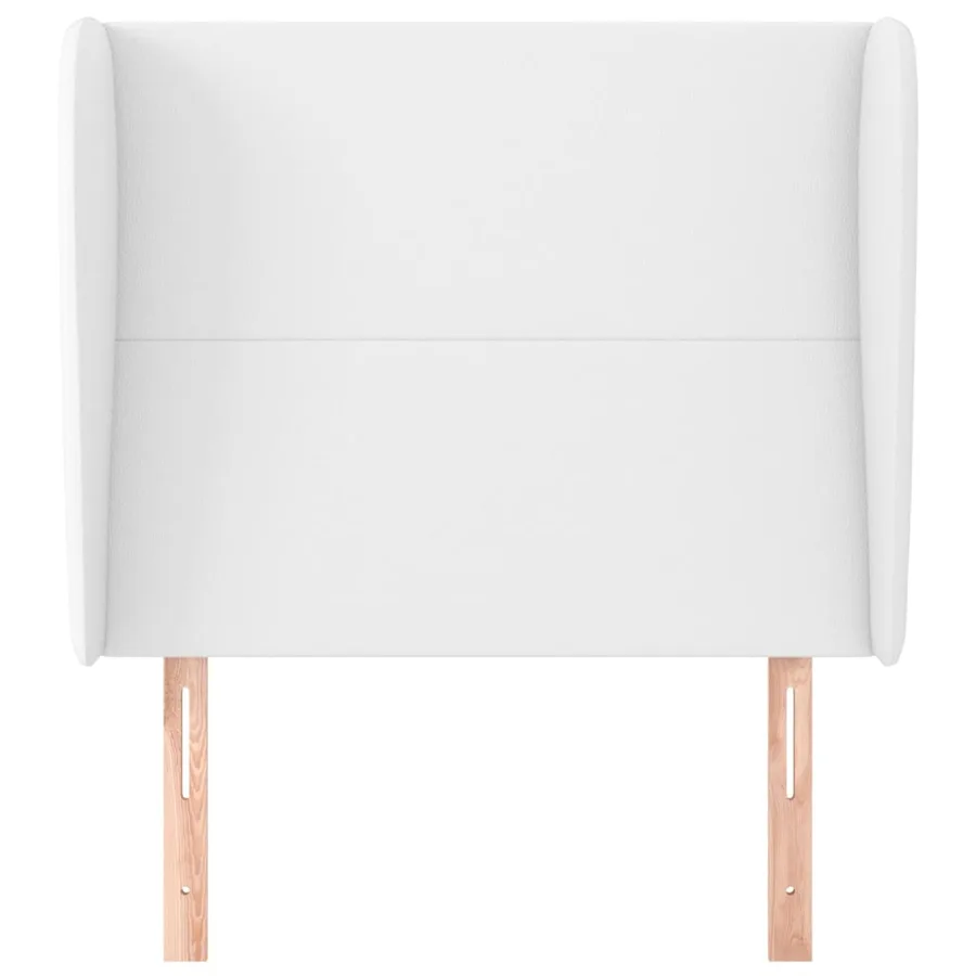 Tête de lit avec oreilles Blanc 103x23x118/128 cm Similicuir - 3