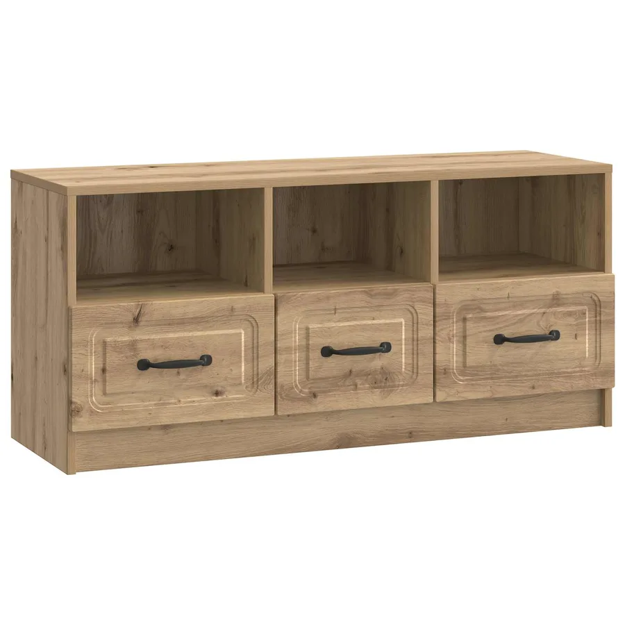 Meuble TV 102 x 34,5 x 47 cm Chêne artisanal Bois d'ingénierie - 2