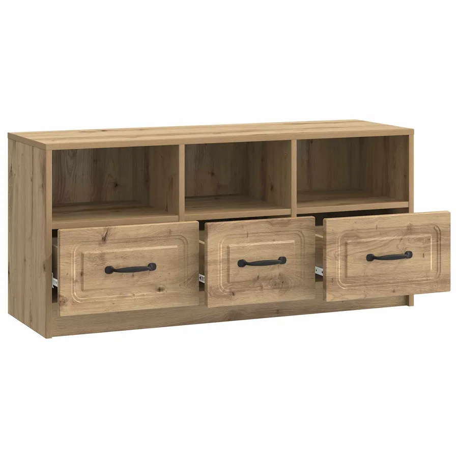 Meuble TV 102 x 34,5 x 47 cm Chêne artisanal Bois d'ingénierie - 5