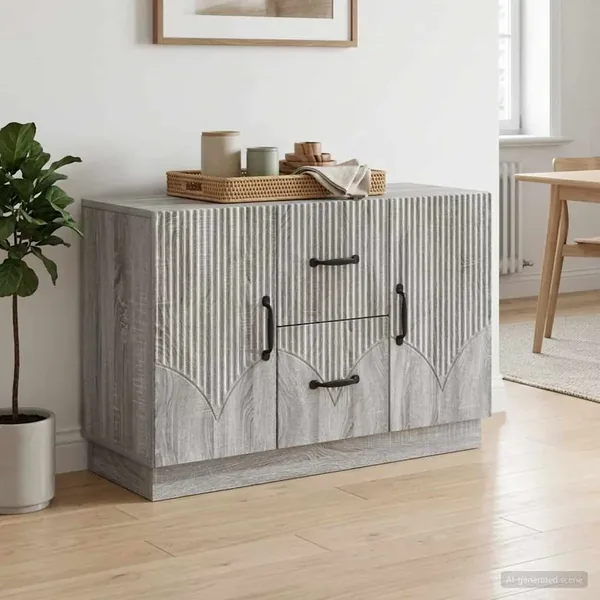 Buffet Sonoma gris 89 x 34,5 x 57 cm Bois d'ingénierie