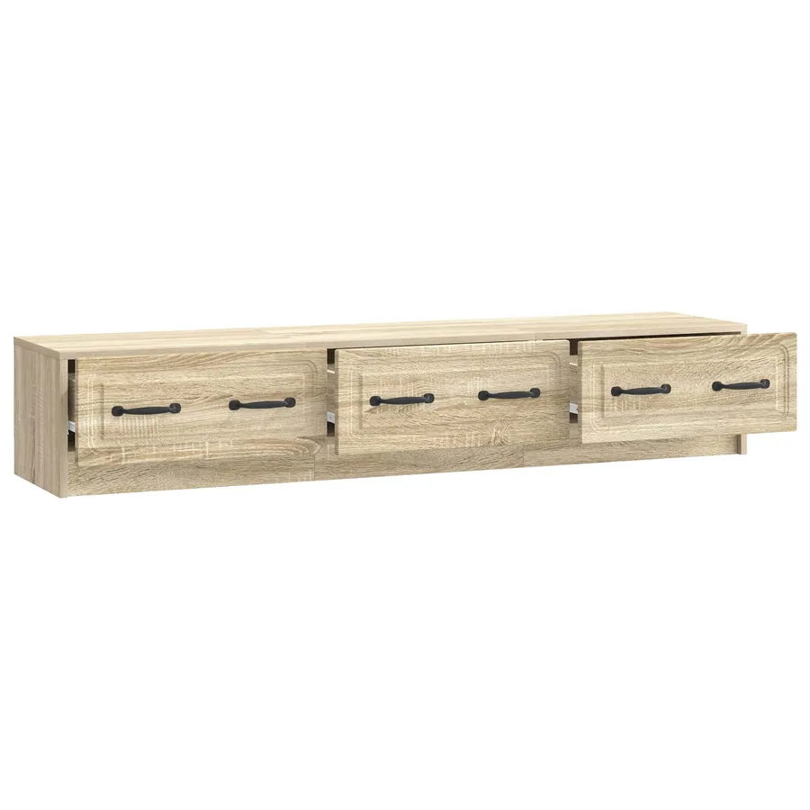 Meuble TV Chêne Sonoma 147 x 34,5 x 27 cm Bois d'ingénierie - 5