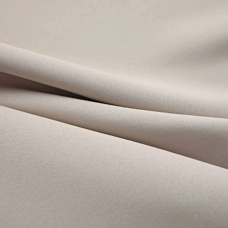 Rideaux occultants avec anneaux en métal 2 pcs Beige 140x245 cm - 4