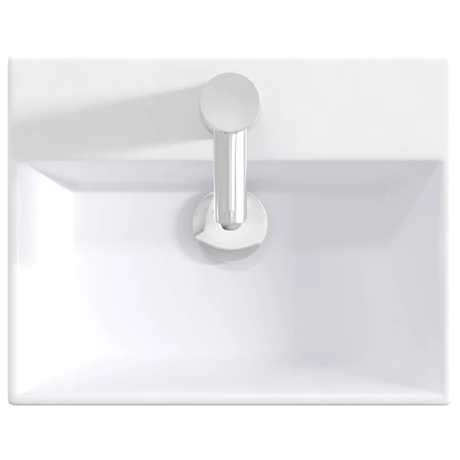 Lavabo de salle de bains Chrome 39 x 30,5 x 12,5 cm métal - 7