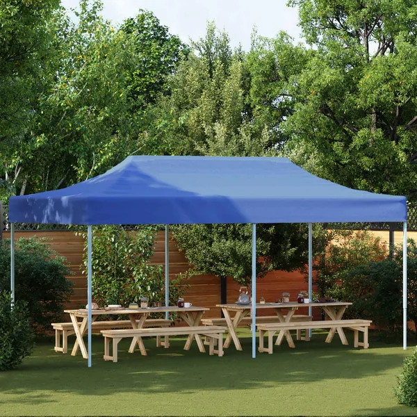 Tente de fête Bleu 291 x 580 x 315 cm Tissu Oxford