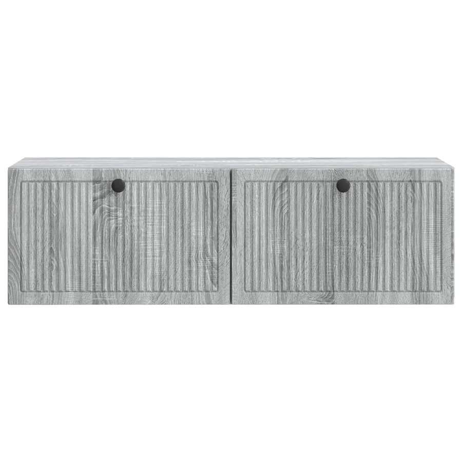 Meuble TV mural Sonoma gris 98 x 31 x 30 cm Bois d'ingénierie - 6
