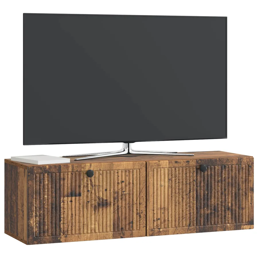 Meuble TV mural Bois ancien 98 x 31 x 30 cm Bois d'ingénierie - 3