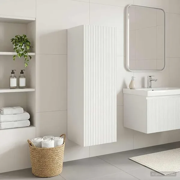 Cabinet de Salle de Bain Mural Blanc 33 x 34,5 x 60 cm