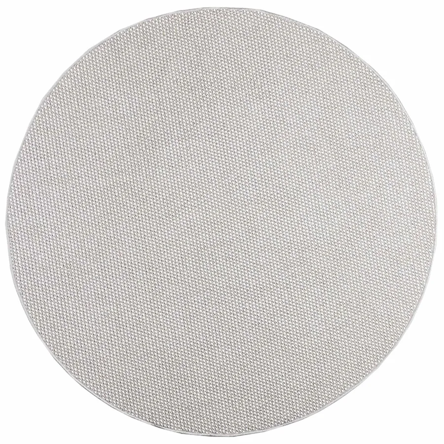 Tapis de surface Rond LUGO Crème et gris Ø 120 CM Polyester - 2