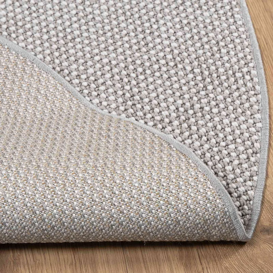 Tapis de surface Rond LUGO Crème et gris Ø 120 CM Polyester - 4