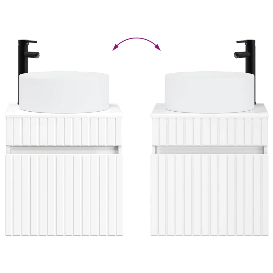 Meuble de lavabo mural Blanc 49 x 44,5 x 65,5 cm - 7