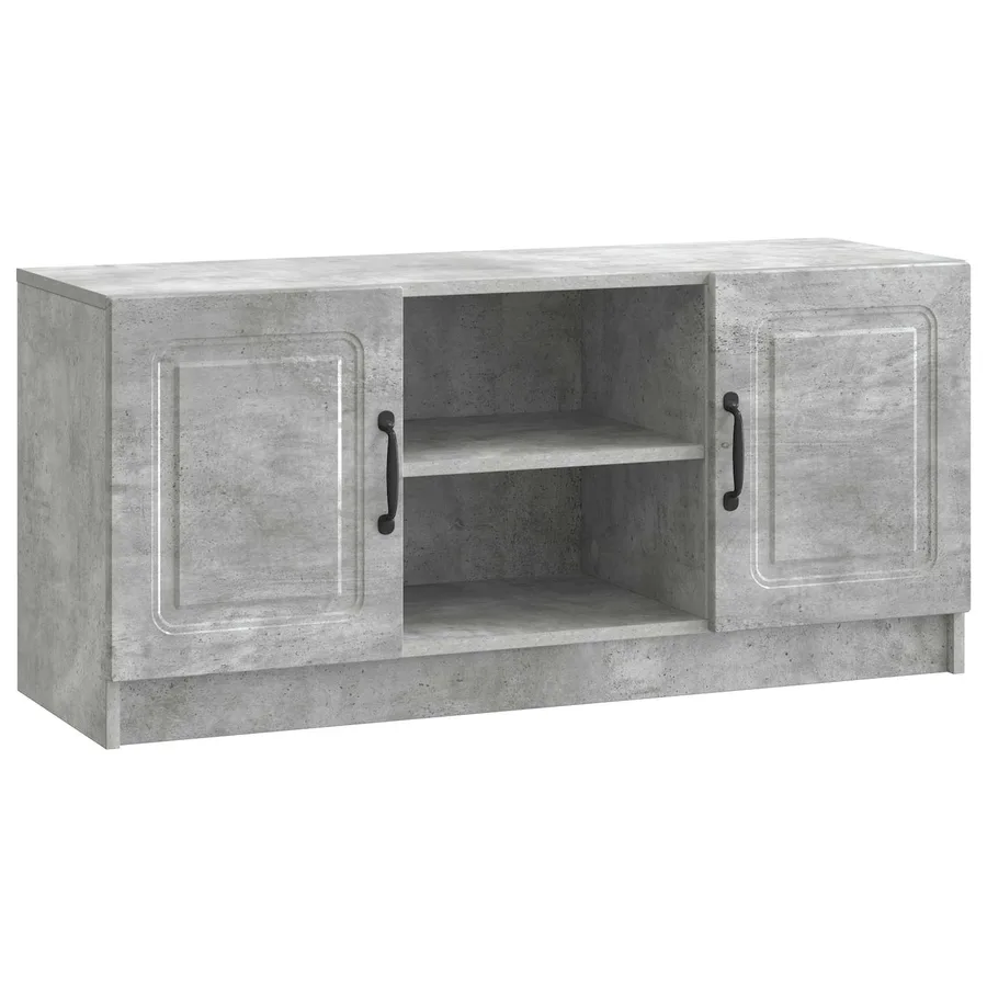 Meuble TV Gris béton 102 x 34,5 x 47 cm Bois d'ingénierie - 2