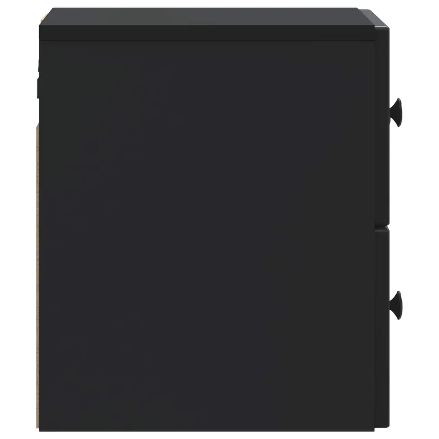 Cabinet de chevet mural avec tiroir Noir 33 x 34,5 x 40 cm - 6