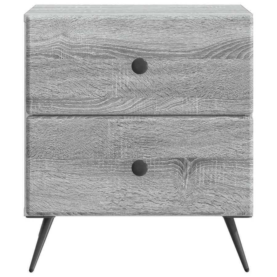 Cabinet de chevet avec tiroir Sonoma gris 43 x 34,5 x 47,5 cm - 5