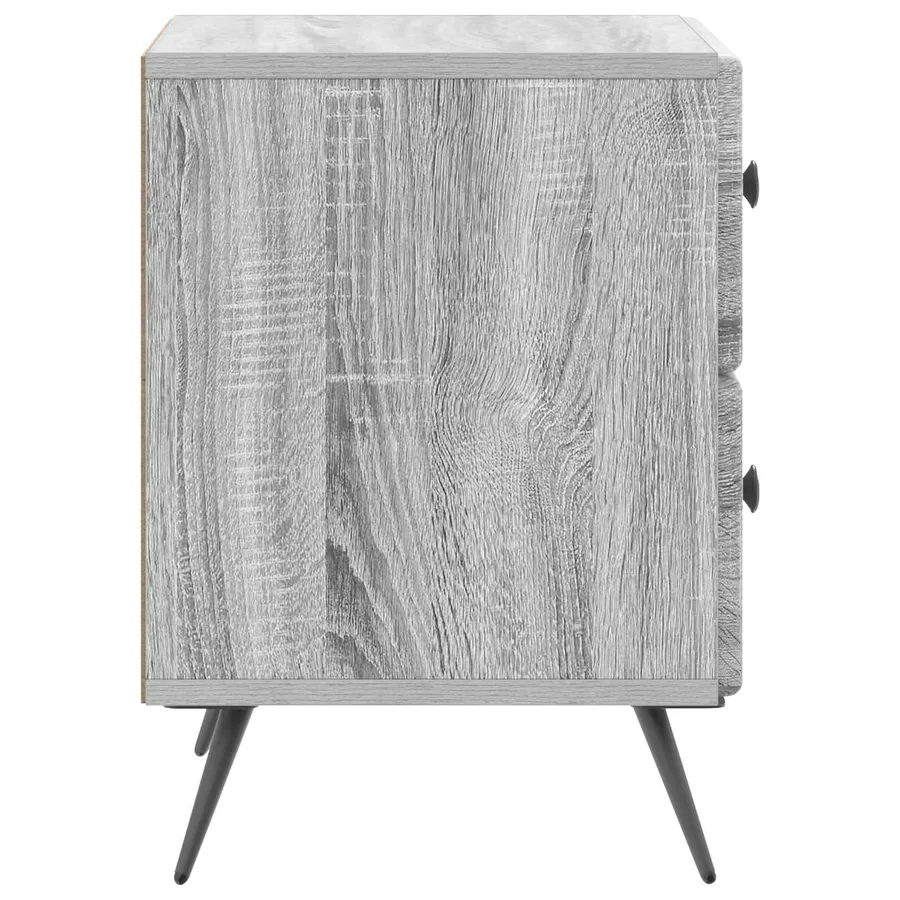 Cabinet de chevet avec tiroir Sonoma gris 43 x 34,5 x 47,5 cm - 6