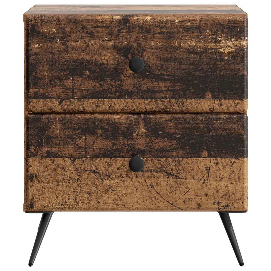 Cabinet de chevet 2 pcs Bois ancien 43 x 34,5 x 47,5 cm - 7