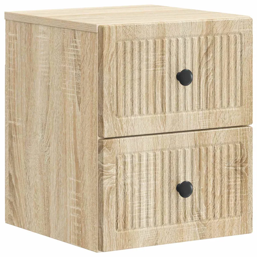 Cabinet de chevet mural 2 pcs Chêne Sonoma 33 x 34,5 x 40 cm - 5