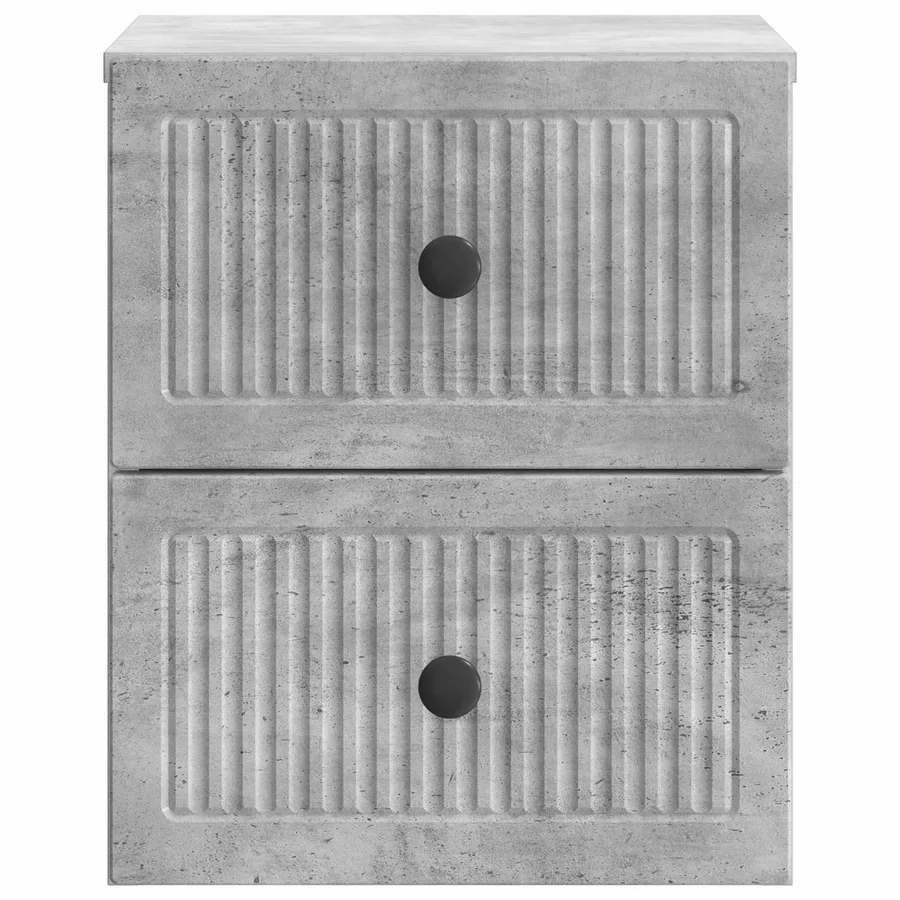 Cabinet de chevet mural 2 pcs Gris béton 33 x 34,5 x 40 cm - 7