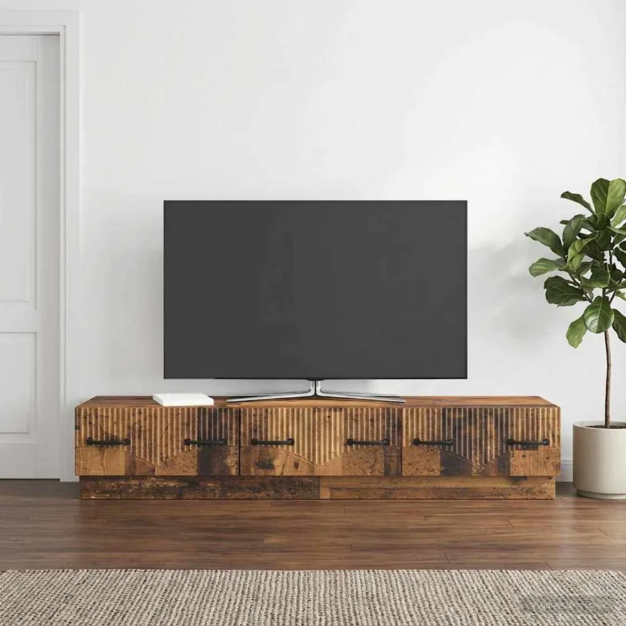Meuble TV Bois ancien 147 x 34,5 x 27 cm Bois d'ingénierie