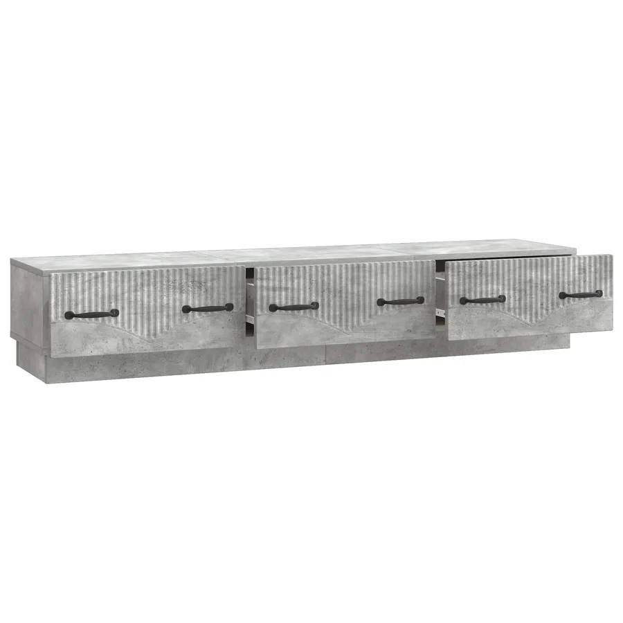 Meuble TV Gris béton 147 x 34,5 x 27 cm Bois d'ingénierie - 5