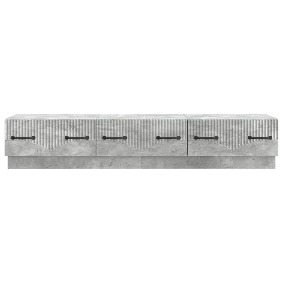 Meuble TV Gris béton 147 x 34,5 x 27 cm Bois d'ingénierie - 6