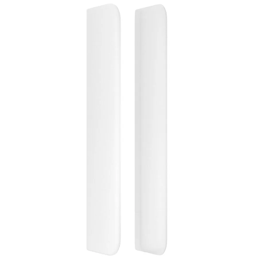Tête de lit avec oreilles Blanc 103x16x118/128 cm Similicuir - 4