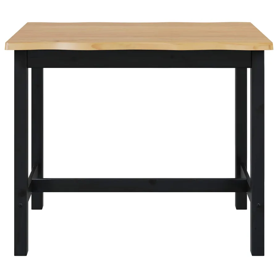 Table haute EKAI Noir 112 x 70 x 91 cm Bois de pin massif - 4